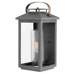 Atwater 120V Outdoor Wall Sconce - Ash Bronze / Clear Seedy