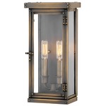 Hamilton Outdoor Wall Light - Antique Brass / Clear