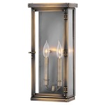 Hamilton Outdoor Wall Light - Antique Brass / Clear