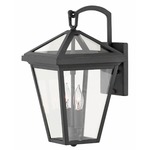 Alford Place Outdoor Wall Light - Museum Black / Clear