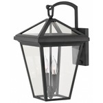 Alford Place Outdoor Wall Light - Museum Black / Clear