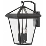 Alford Place Outdoor Wall Light - Museum Black / Clear