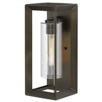 Rhodes 120V Outdoor Wall Sconce - Warm Bronze / Clear Seedy