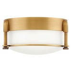 Colbin Integrated LED Ceiling Light - Heritage Brass / Etched Opal