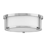 Lowell Opal Ceiling Light - Chrome / Etched Opal