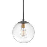 Warby Pendant - Clear / Aged Zinc / Clear