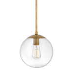 Warby Pendant - Clear / Heritage Brass / Clear