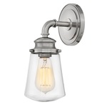 Fritz Wall Light - Brushed Nickel / Clear