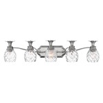 Pineapple Bathroom Vanity Light - Polished Antique Nickel / Clear Optic