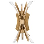 Vida Wall Sconce - Burnished Gold / Crystal