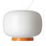 Chouchin 1 Reverse Pendant - White / White / Orange