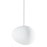 Gregg Glass Pendant - White / White