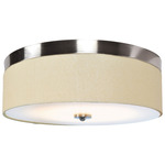 Mia Flush Mount - Brushed Steel / Acrylic