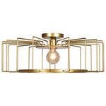 Wired Horizontal Flush Mount - Gold