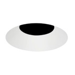 2 Inch Round Flangeless Bevel Trim - White / No Lens