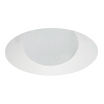2 Inch Round Flangeless Lensed Wall Wash Trim - White / Lensed