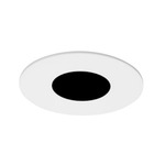 2 Inch Round Flanged Flat Trim - White / No Lens