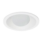 2 Inch Round Flanged Lensed Wall Wash Trim - White / Lensed