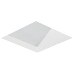 2 Inch Square Flangeless Lensed Wall Wash Trim - White / Lensed