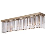 Social Club Bathroom Vanity Light - Havana Gold / Crystal