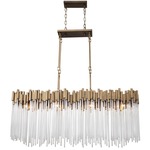 Matrix Linear Pendant - Havana Gold / Clear