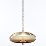 Knot Disco Pendant - Brass / Glossy Smoke Brown