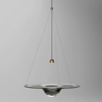 Momento Small Pendant - Brass / Grey