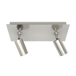 Piston 2 Light Monopoint with Rectangle Canopy - Satin Nickel