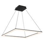 Frame Square Pendant - Black / White