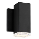 Block Outdoor Wall Light - Black / Clear