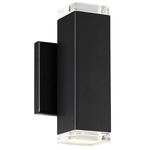 Block Outdoor Wall Light - Black / Clear