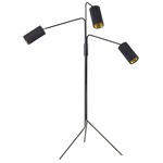 Array Cotton Floor Lamp - Satin Brass / Black