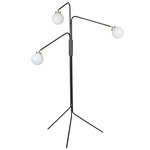 Array Opal Floor Lamp - Satin Brass / Opal