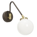 Array Opal Wall Light - Satin Brass / Opal