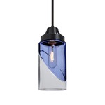 Blink Mini Pendant - Black / Transparent Blue