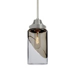 Blink Mini Pendant - Satin Nickel / Transparent Smoke