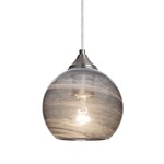 Jilly Mini Pendant - Satin Nickel / Smoke Vapor