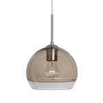 Ally Pendant - Satin Nickel / Smoke