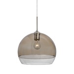 Ally Pendant - Satin Nickel / Smoke