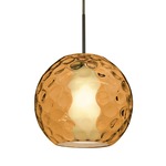 Layla Mini Pendant - Bronze / Amber