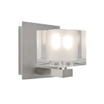 Bolo Wall Light - Satin Nickel / Clear/ Frost