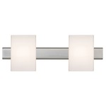 Tito Bathroom Vanity Light - Satin Nickel / Opal Matte