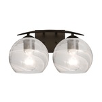 Jilly Bathroom Vanity Light - Bronze / Clear Vapor