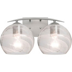 Jilly Bathroom Vanity Light - Satin Nickel / Clear Vapor