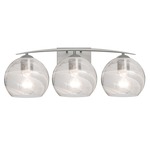 Jilly Bathroom Vanity Light - Satin Nickel / Clear Vapor