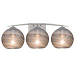 Jilly Bathroom Vanity Light - Satin Nickel / Smoke Vapor