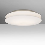 Aura Flush Mount Ceiling Light - Aluminum / Opal Matte