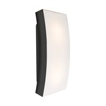 Billow Outdoor Wall Light - Black / Opal Matte