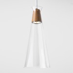 AYRE Naked Pendant - Discontinued Floor Model - Brushed Nickel / Clear