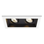Mini LED Multiples Adj Downlight Remodel NIC Housing & Trim - White / Black Reflector